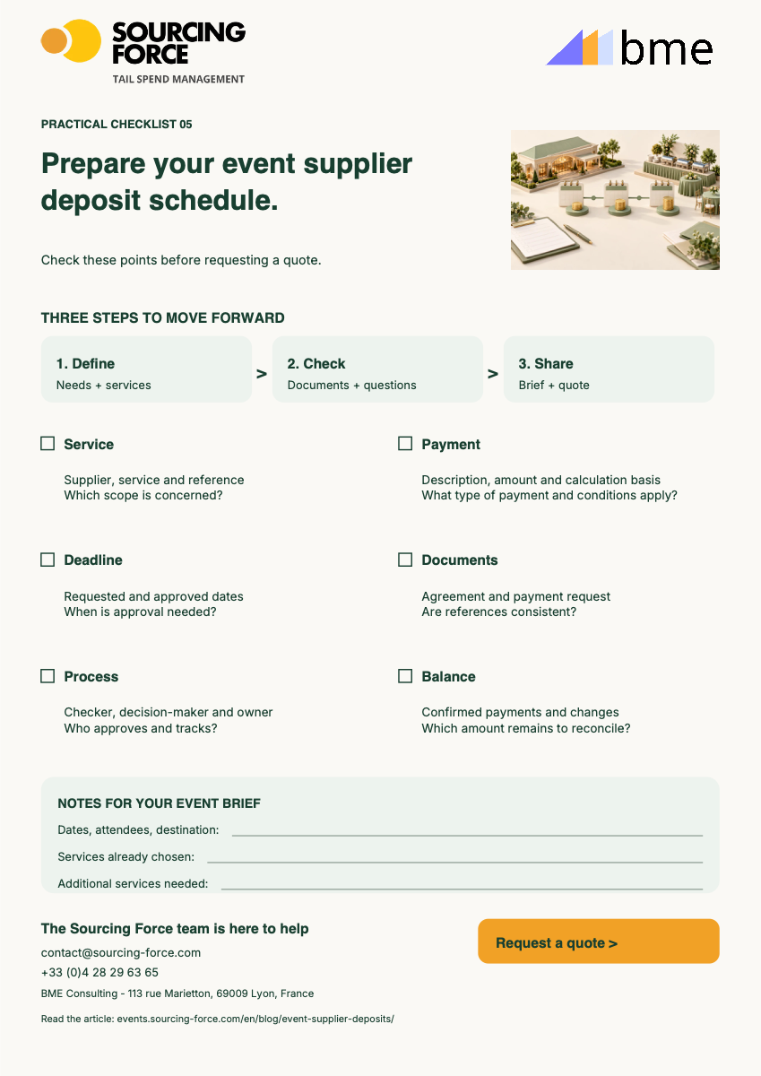 PDF checklist preview — Deposit preparation checklist by service