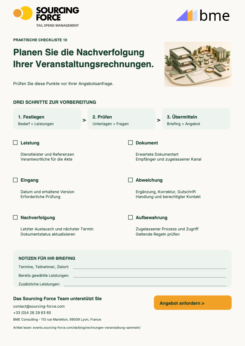 Vorschau der PDF-Checkliste — Prüfraster für Veranstaltungsunterlagen