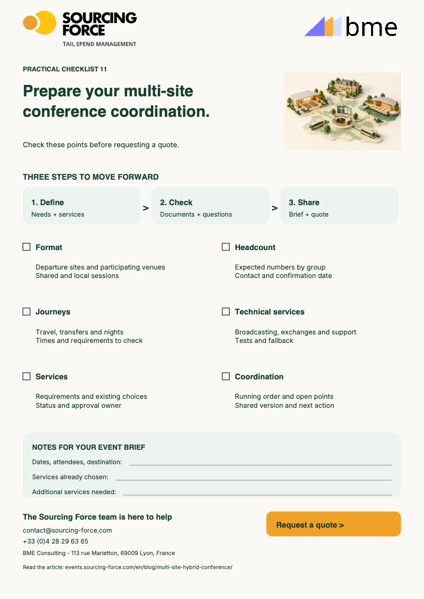 PDF checklist preview — Checklist for a multi-site conference