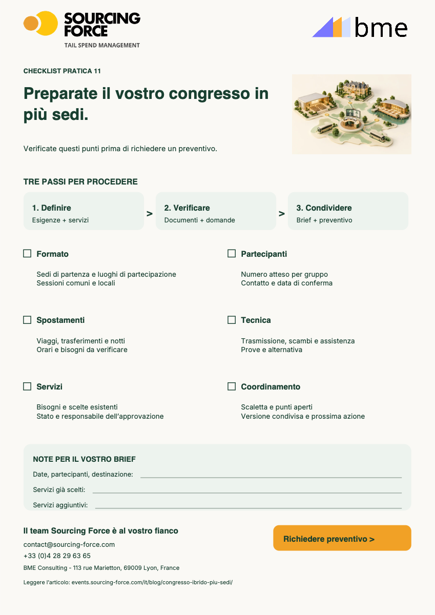 Anteprima della checklist PDF — Lista di controllo per un congresso in più sedi