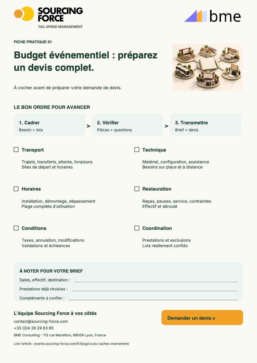 Aperçu de la checklist PDF — Grille à reprendre pour chaque poste du budget