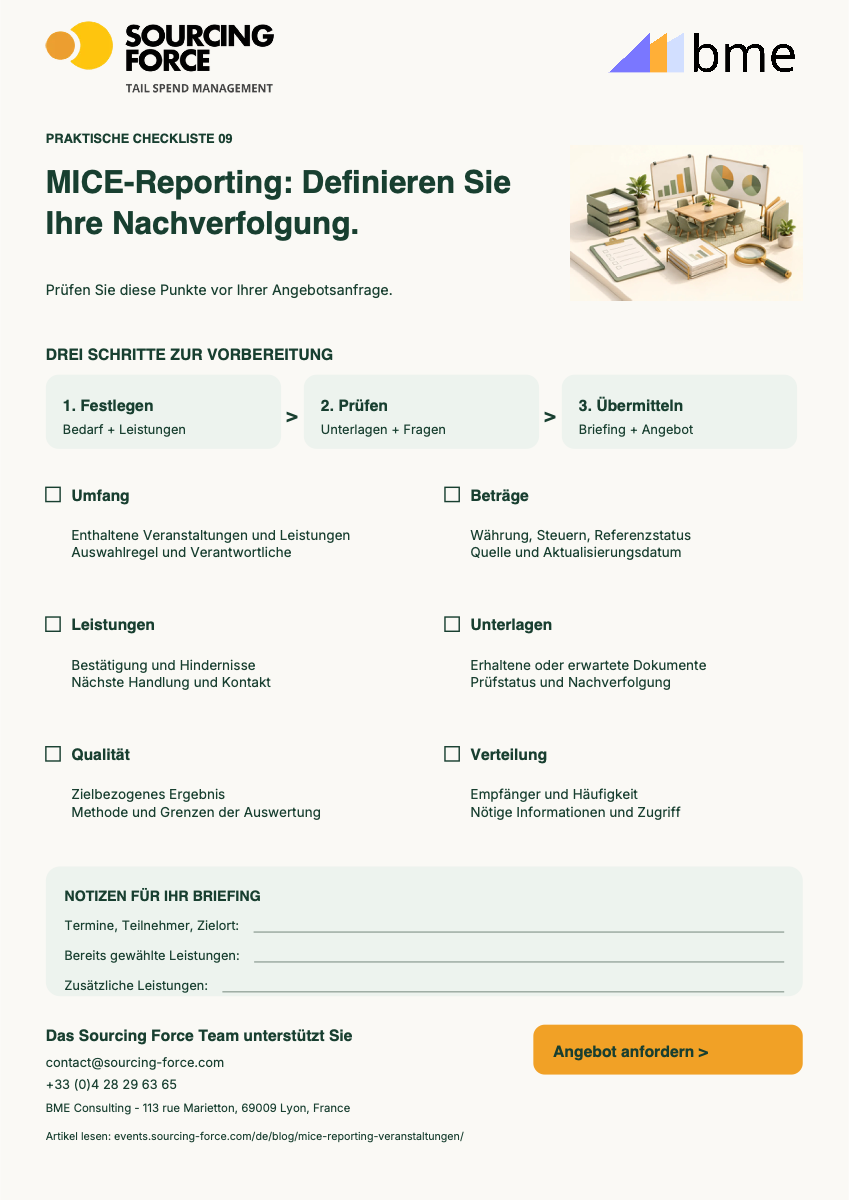 Vorschau der PDF-Checkliste — Prüfraster für MICE-Indikatoren