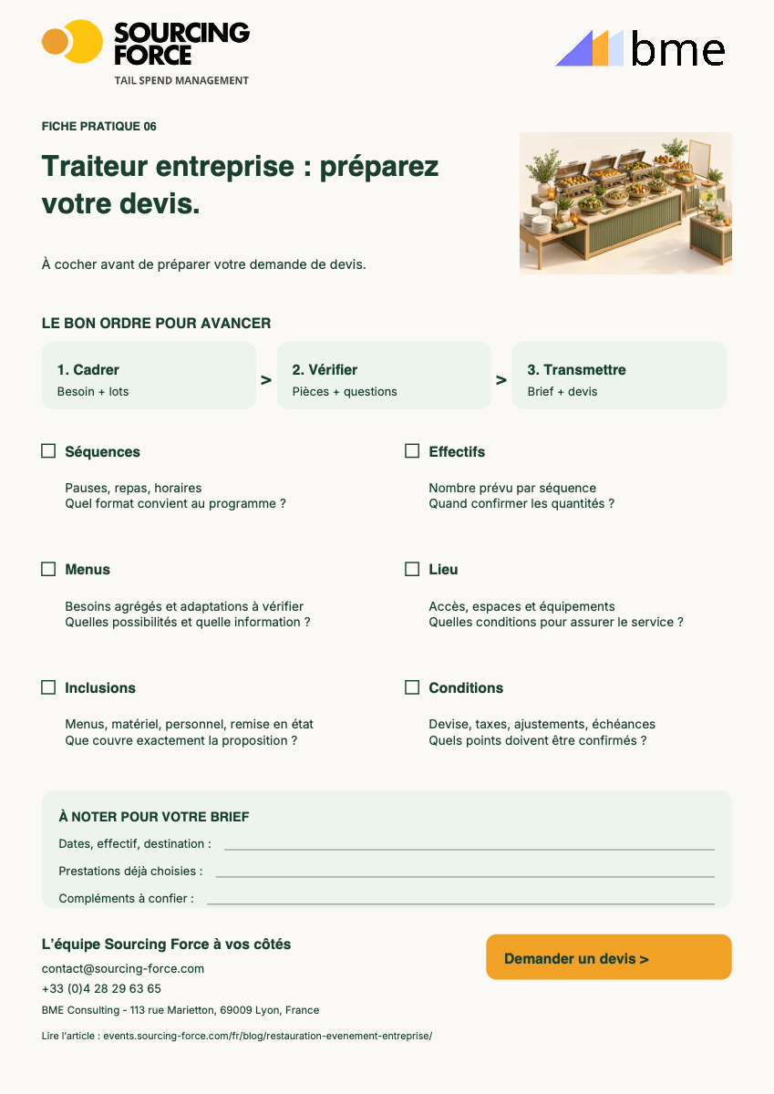 Aperçu de la checklist PDF — Grille pour préparer votre besoin de restauration