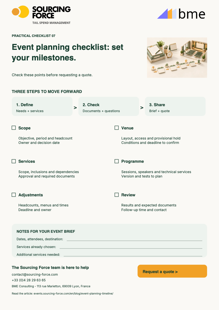 PDF checklist preview — Checklist for your event planning timeline