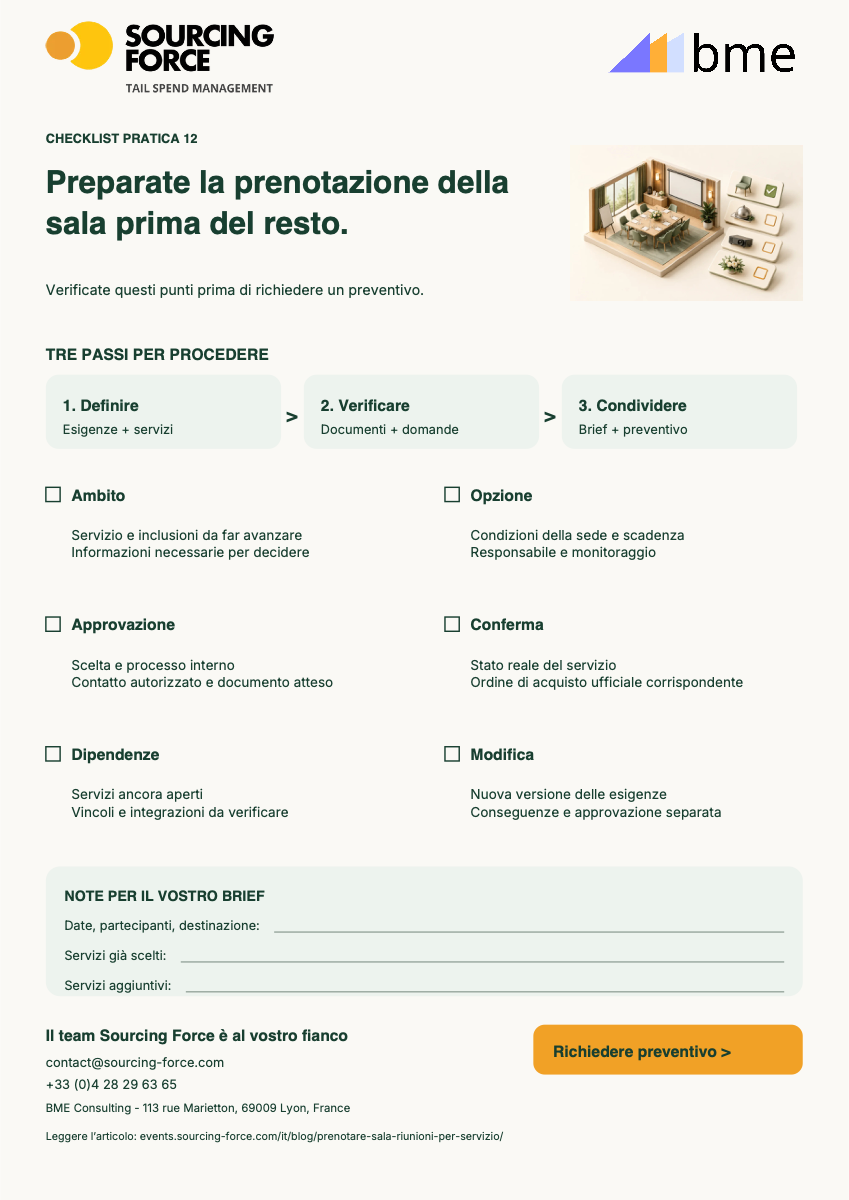 Anteprima della checklist PDF — Lista di controllo dell’approvazione per servizio